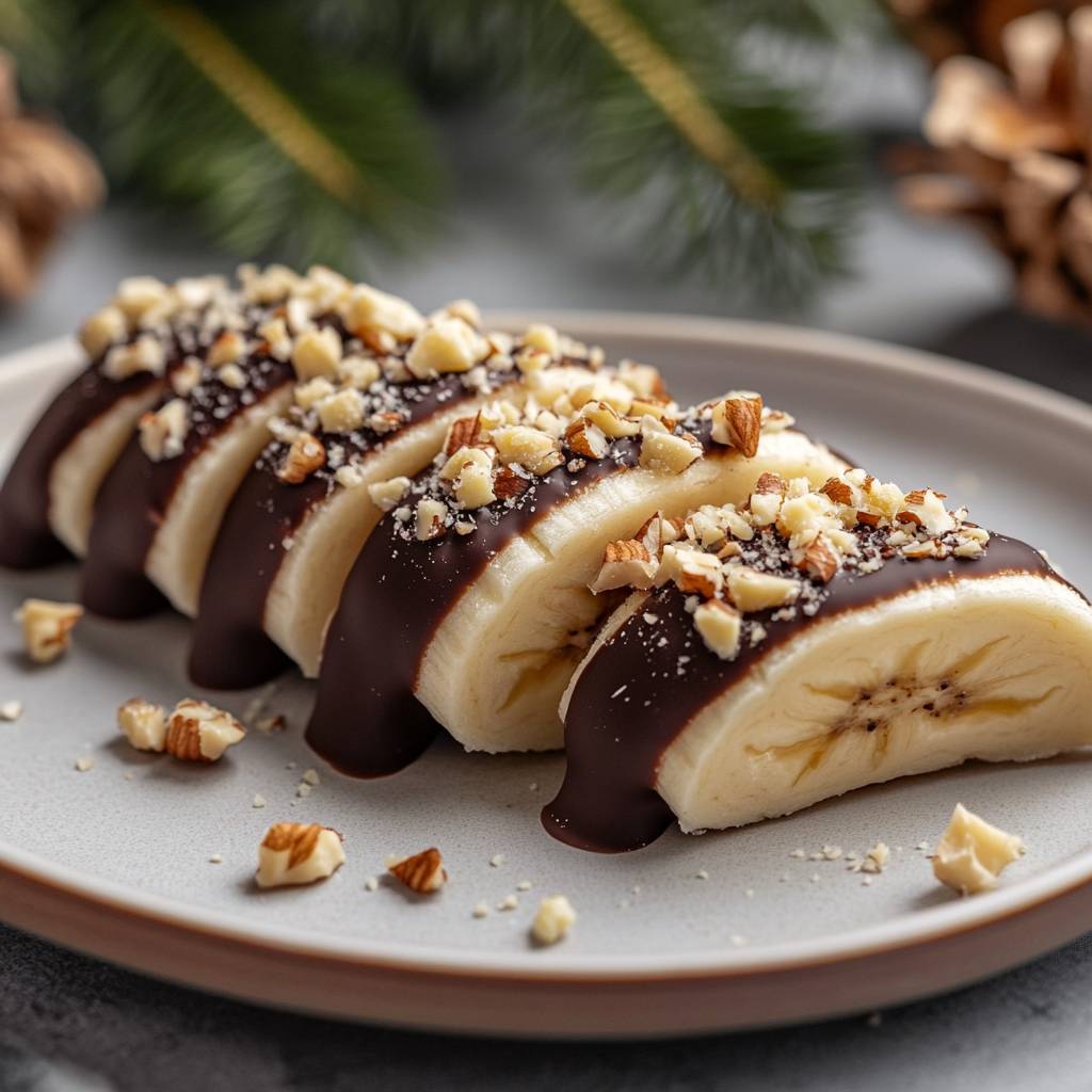 Frozen Banana Bites with Dark Chocolate
