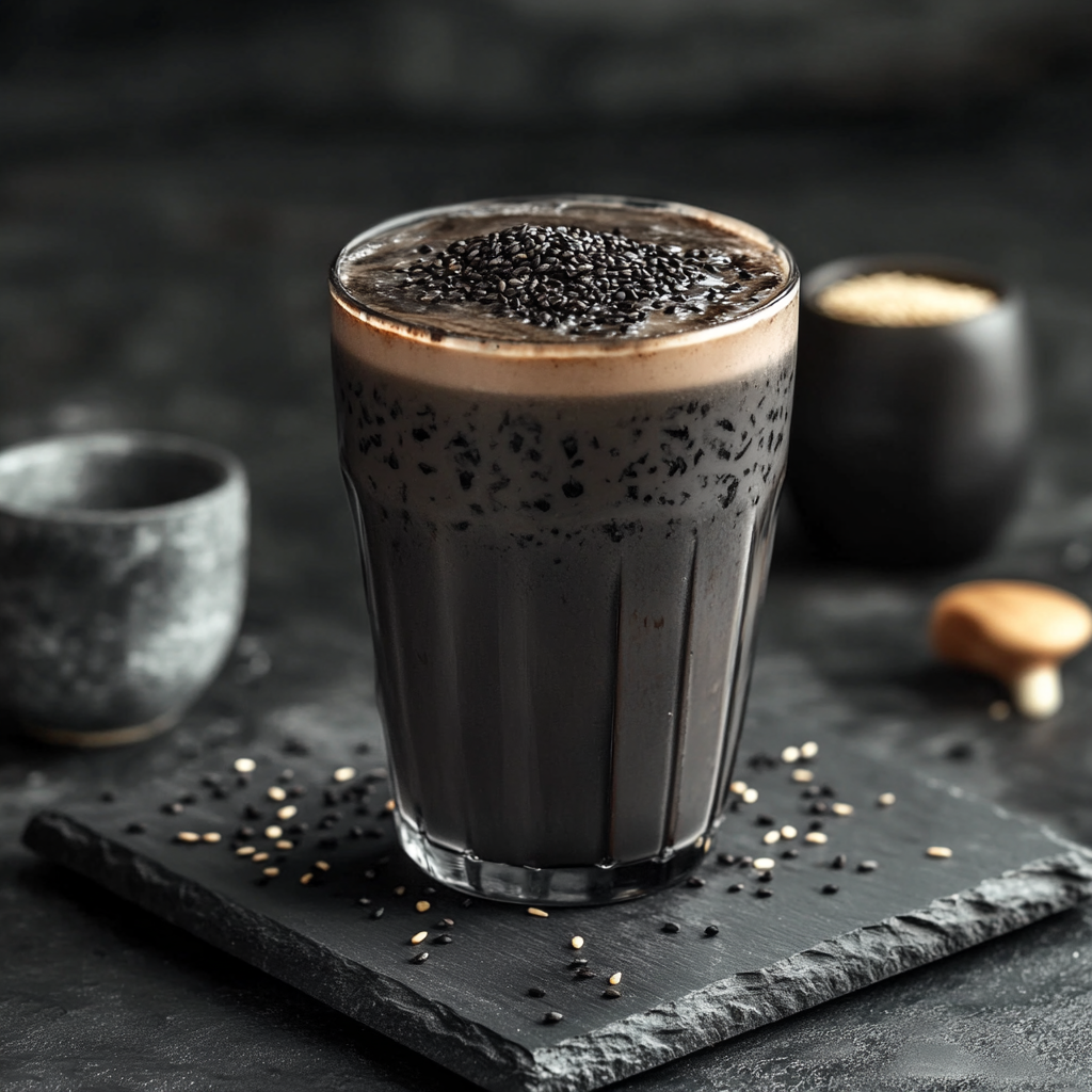 Iced Black Sesame Latte