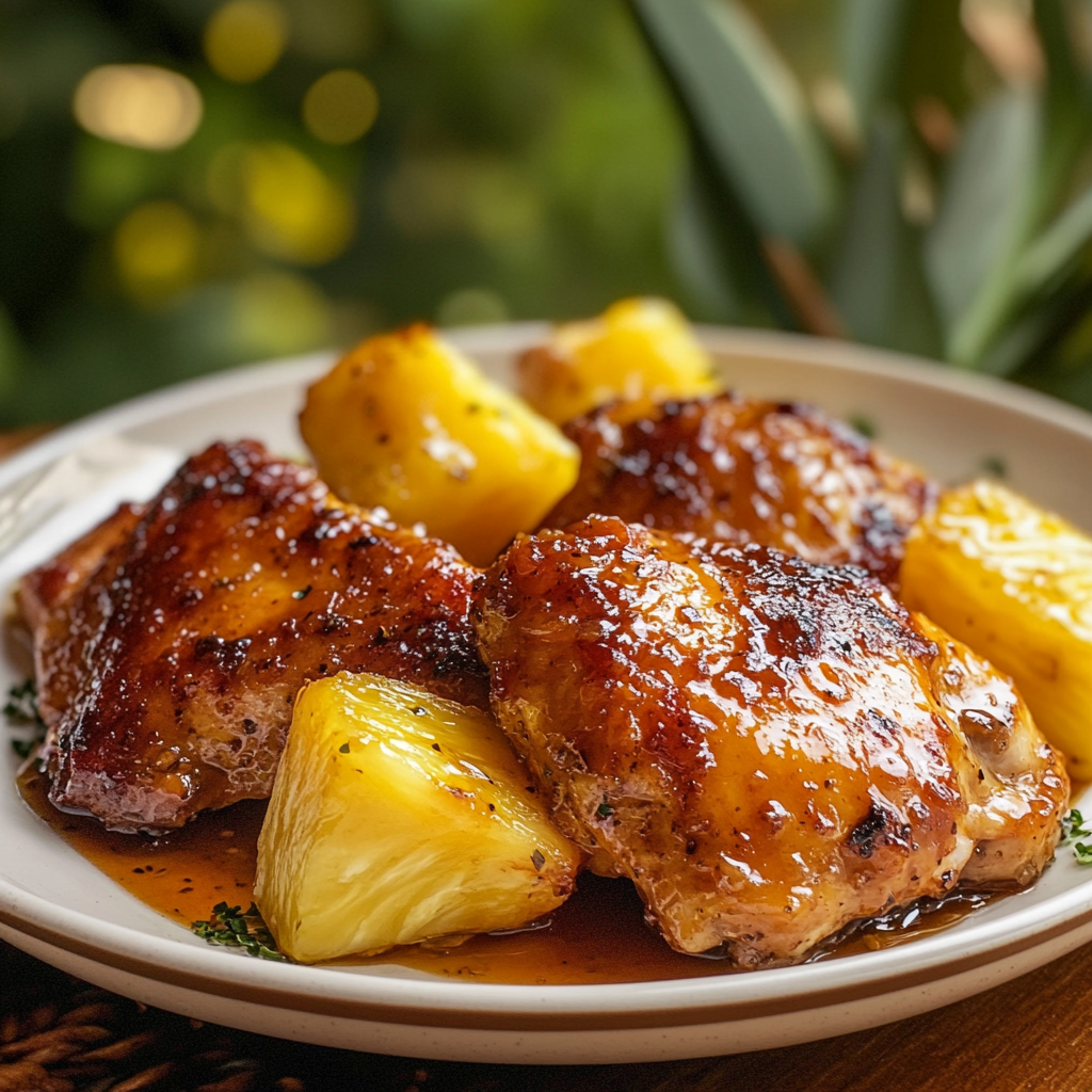 Orange Glazed Chicken with Pineapple