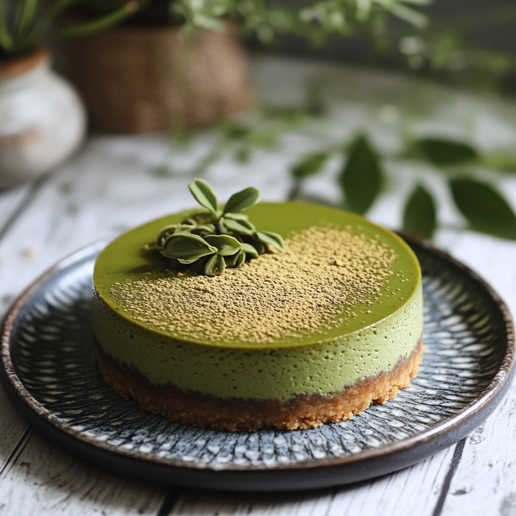 Japanese-Style Matcha Cheesecake