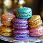 Rainbow rock candy macarons 3 Rainbow rock candy macarons