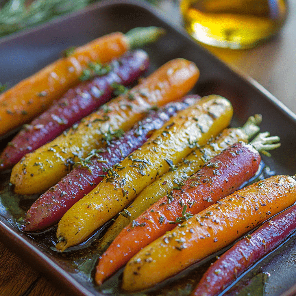 Herb-Roasted Tri-Colored Carrots