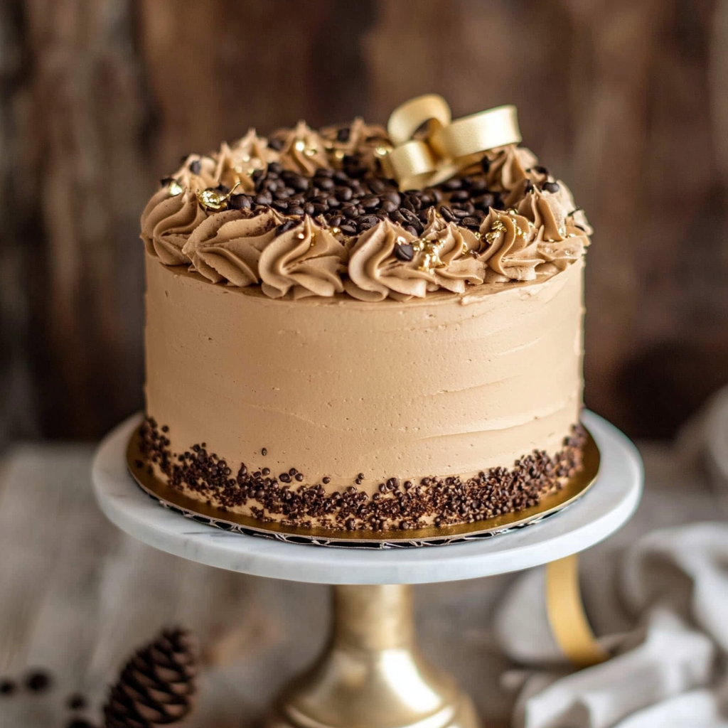 Mocha Grad Cake with Espresso Frosting