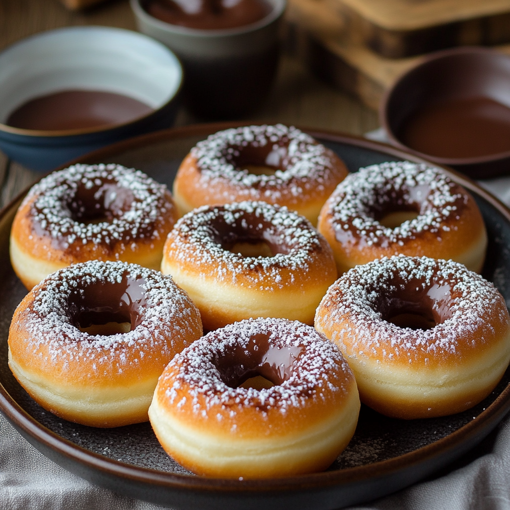Milk Bread Nutella Donuts