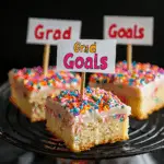 Funfetti Cookie Bars with Grad Toppers 3 Funfetti Cookie Bars with Grad Toppers