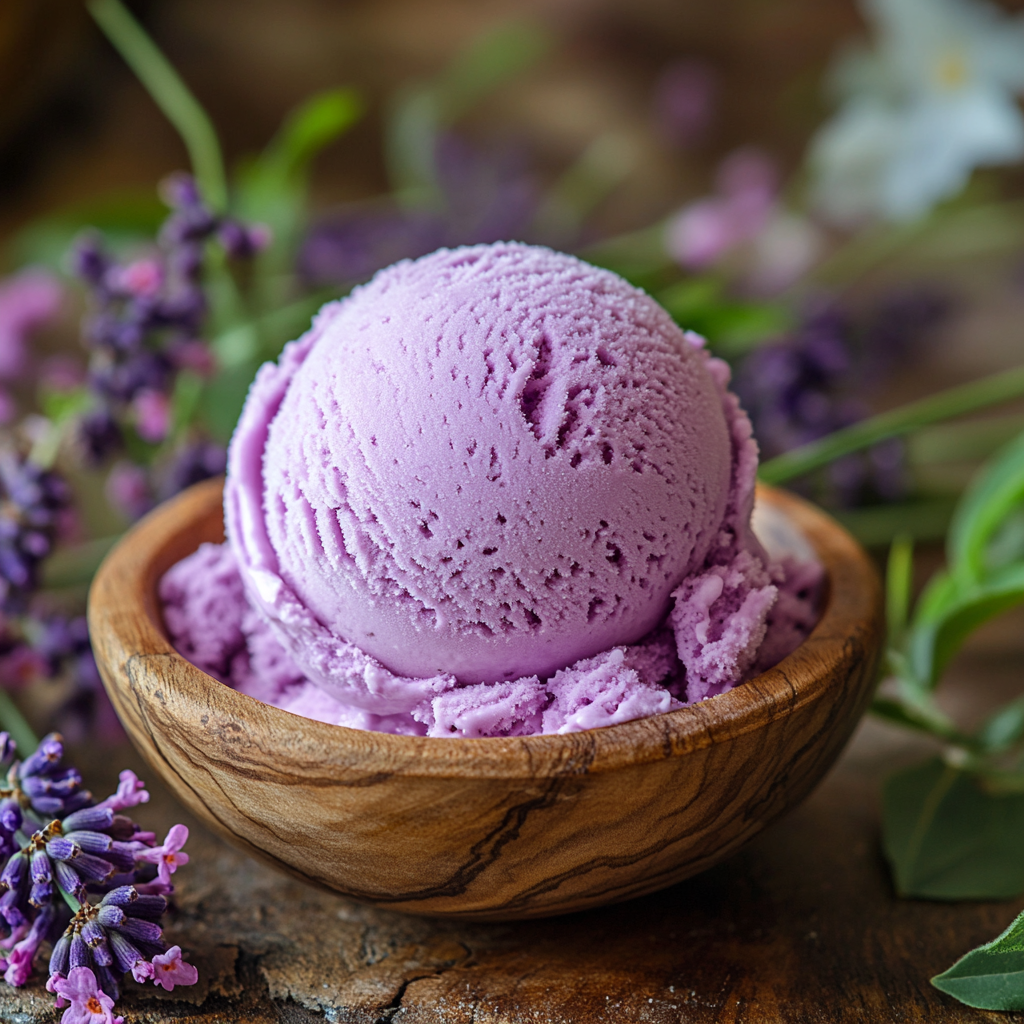 Lavender Ice Cream Treat