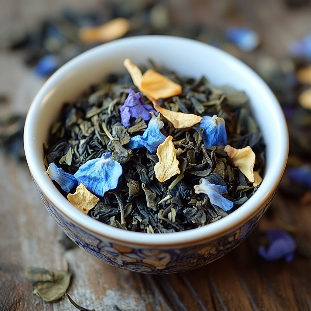 Blue jasmine green tea