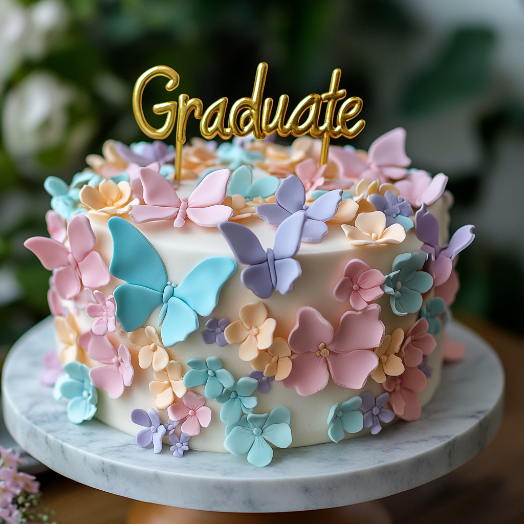 Butterfly Graduation Cake