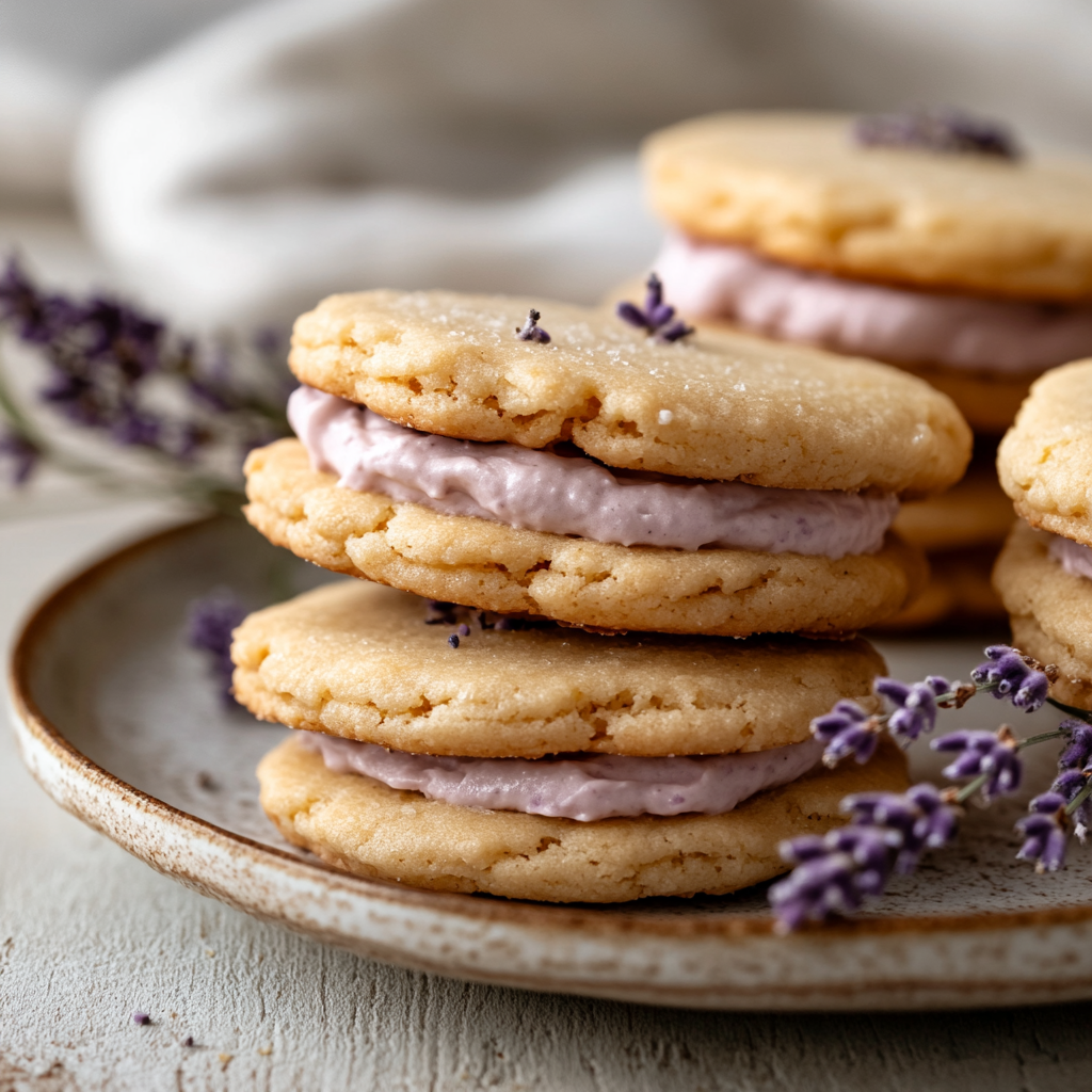 Lemon Lavender Sandwich Cookies Recipe