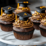 Graduation Cap Chocolate Cupcakes