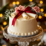 Vanilla Cake with Edible Diploma Scrolls