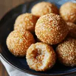 Sesame Balls with Red Bean Paste 3 Sesame Balls with Red Bean Paste