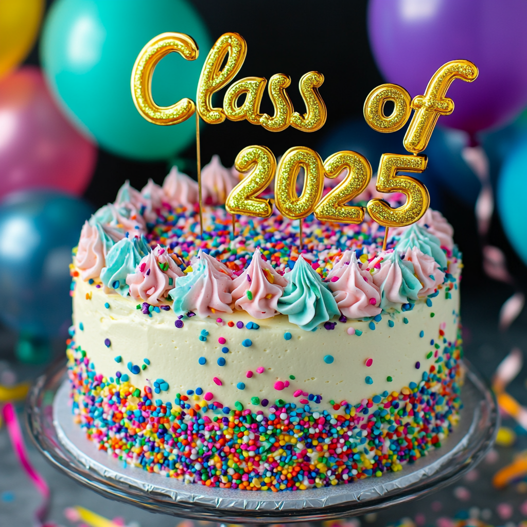 Confetti Graduation Cake