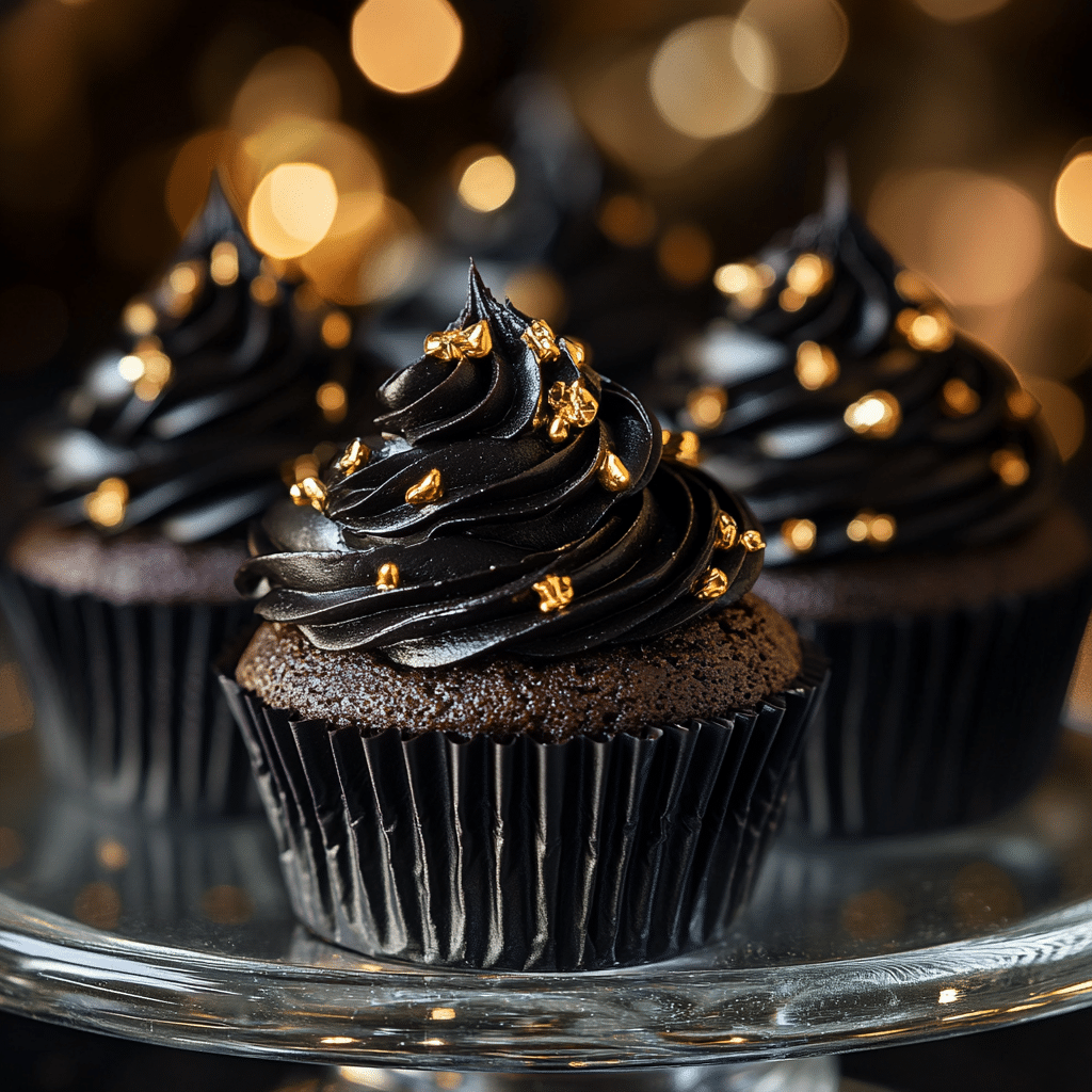 Black & Gold Cupcakes