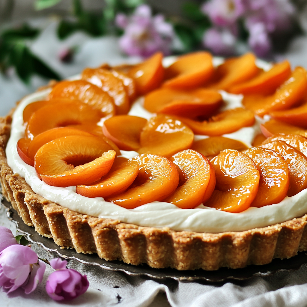 Apricot Rosewater Cream Tart