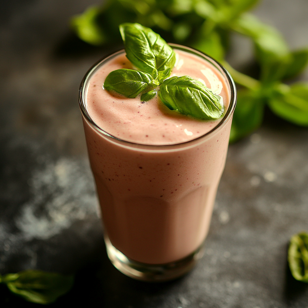 Frozen Strawberry Basil Cooler