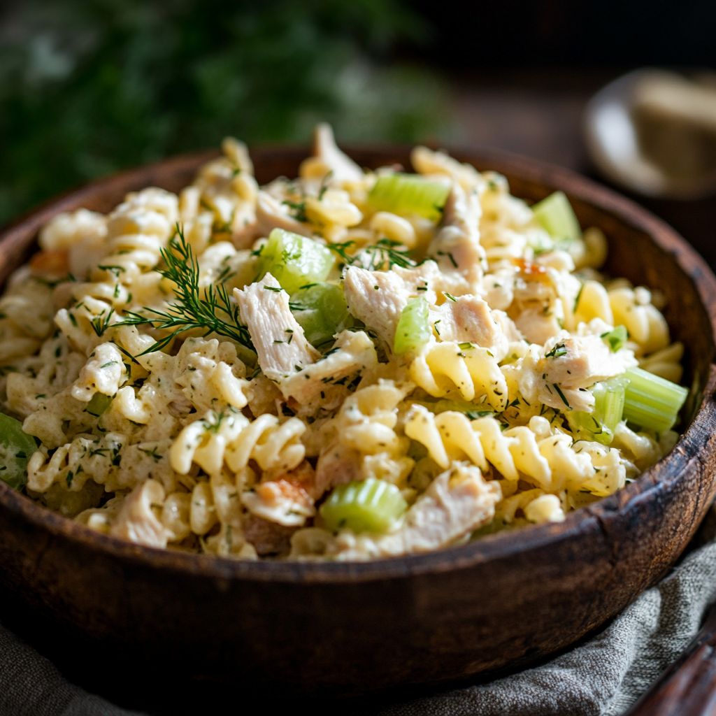 Creamy Dill Chicken Pasta Salad