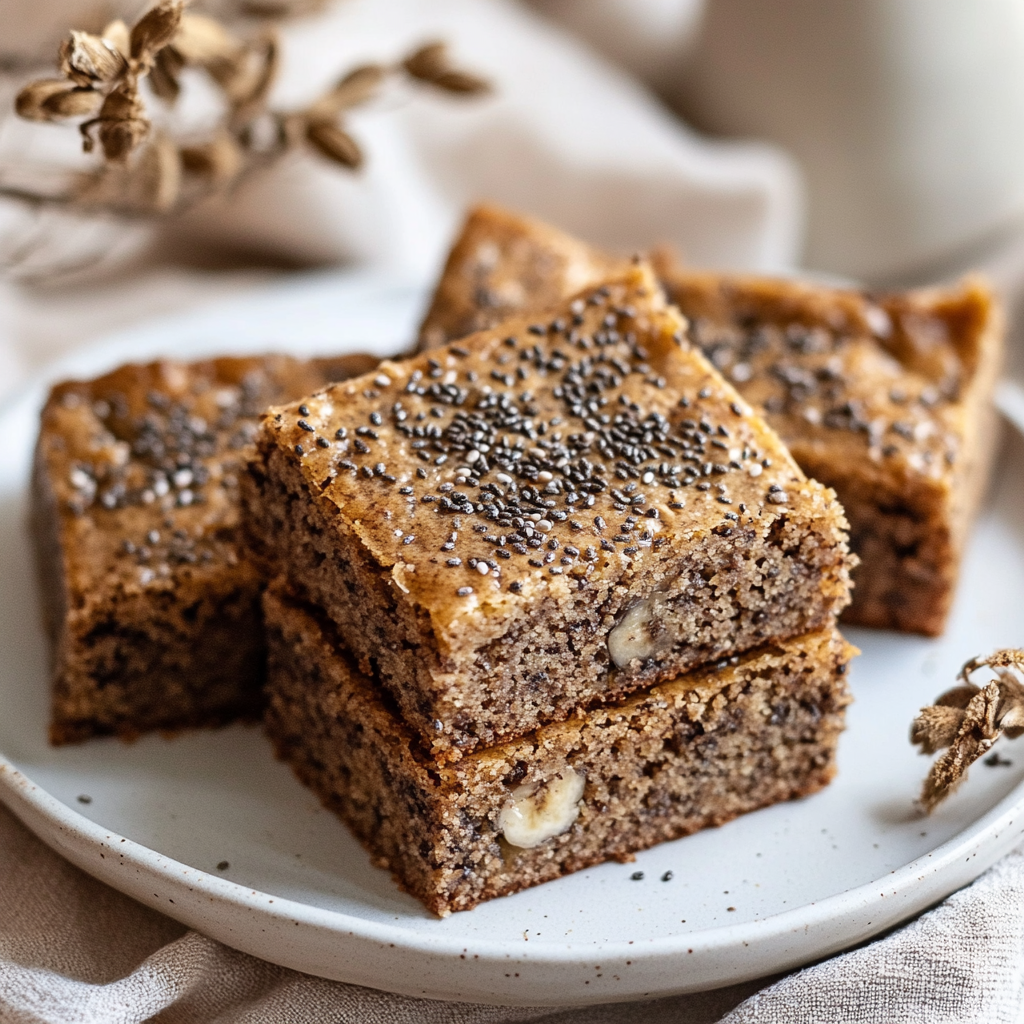 Banana Chia Seed Snack Cake