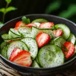 Cucumber Strawberry Poppyseed Salad 3 Cucumber Strawberry Poppyseed Salad