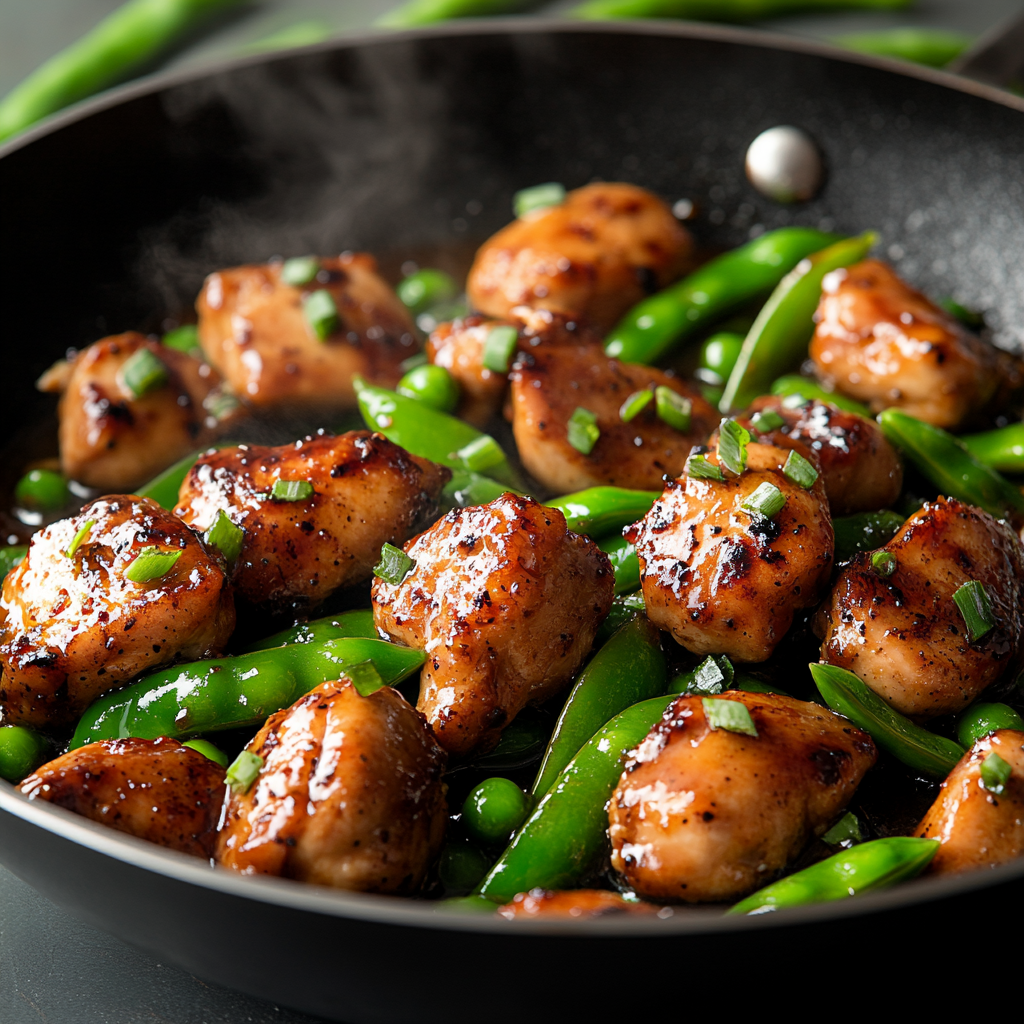 Honey Garlic Chicken with Snap Peas (One-Pan)
