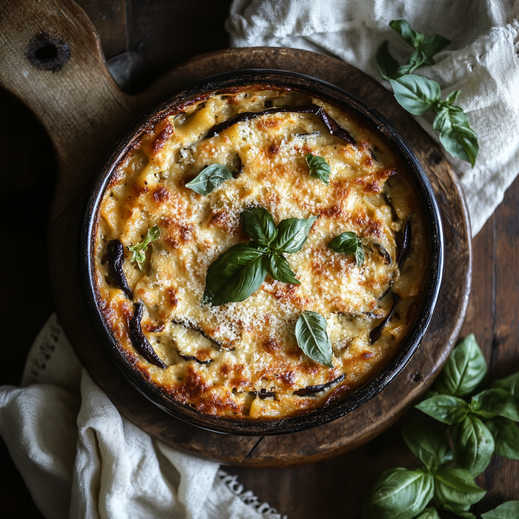 Baked Eggplant Parmesan Pasta