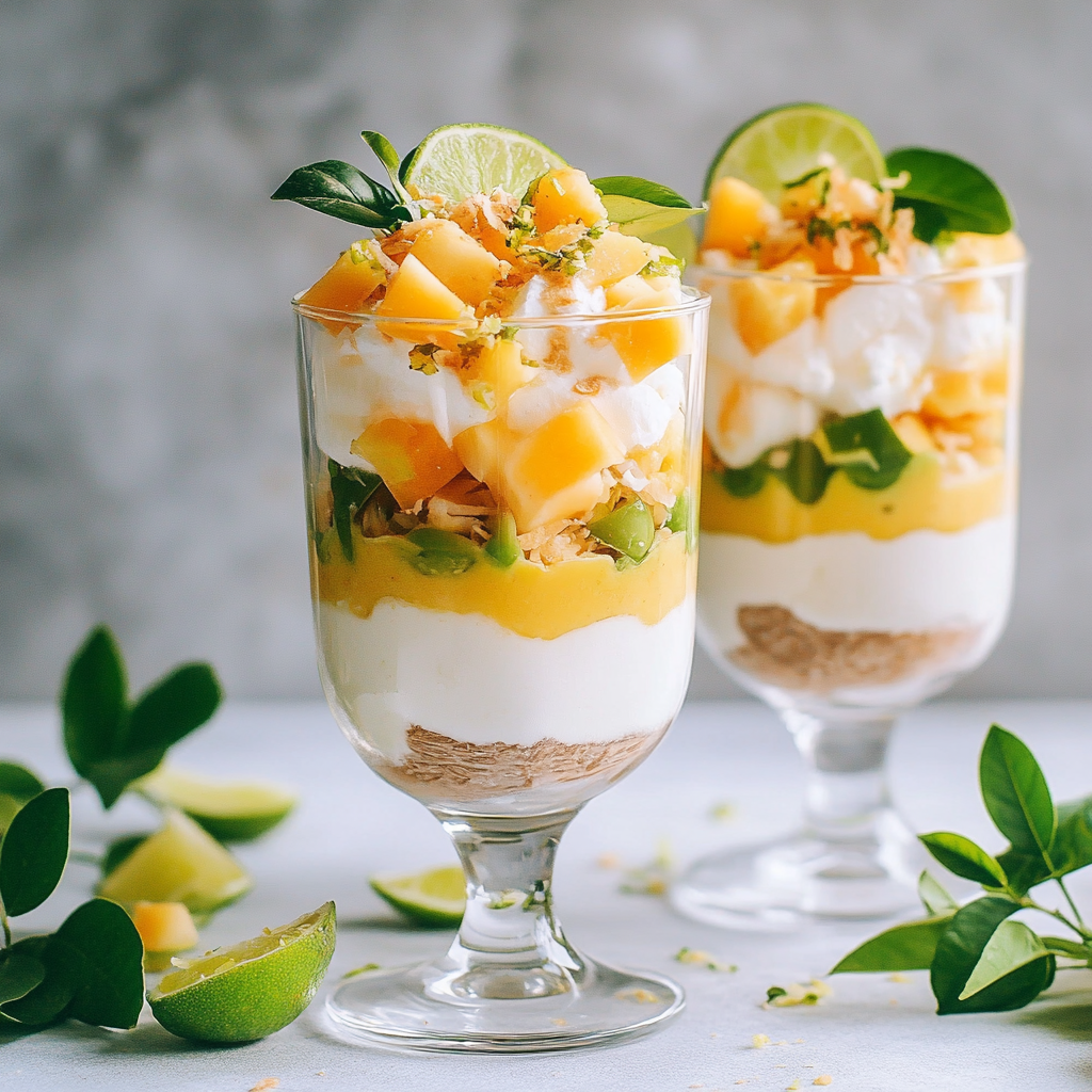 Coconut Lime Fruit Parfaits
