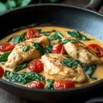 Creamy Spinach & Tomato Chicken Skillet