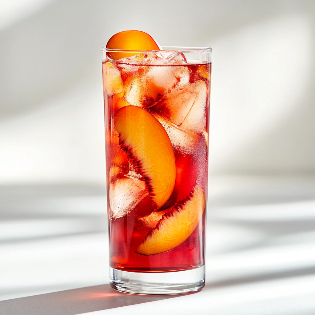 Iced Hibiscus Peach Tea