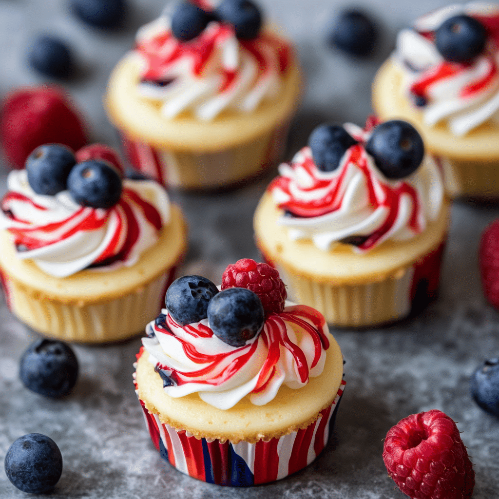 Instant Pot Red, White, and Blue Cheesecake Singles