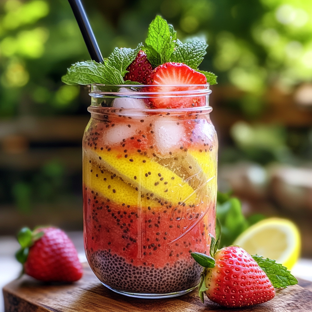 Strawberry Mint Chia Refresher