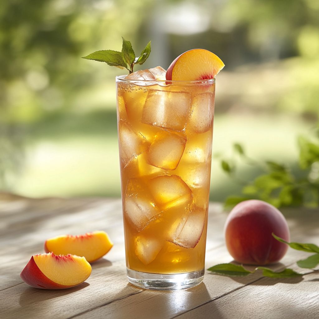 Ginger Peach Iced Green Tea
