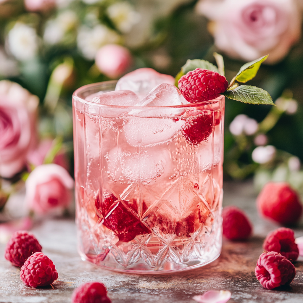 Raspberry Rose Iced Tonic