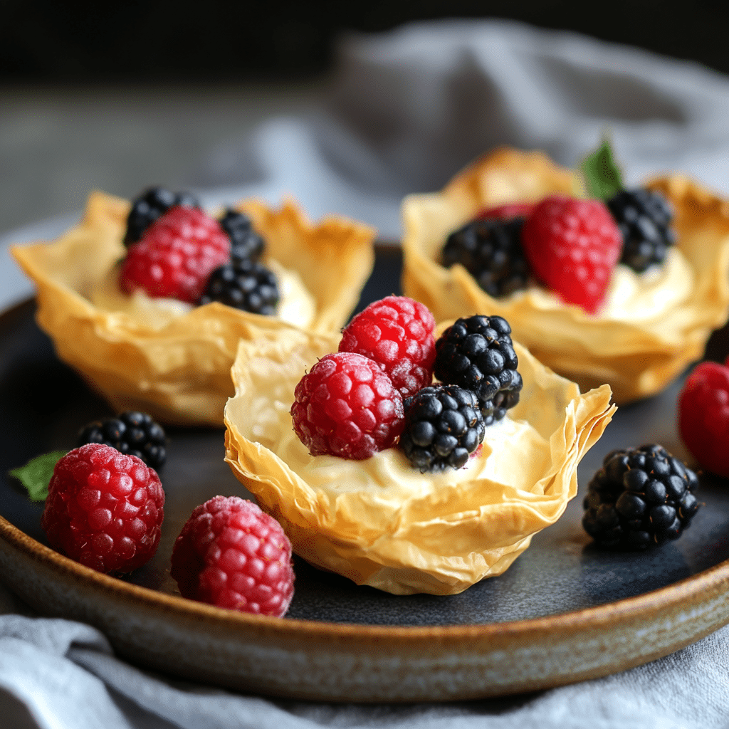 Cheesecake Phyllo Cups in Air Fryer or Oven