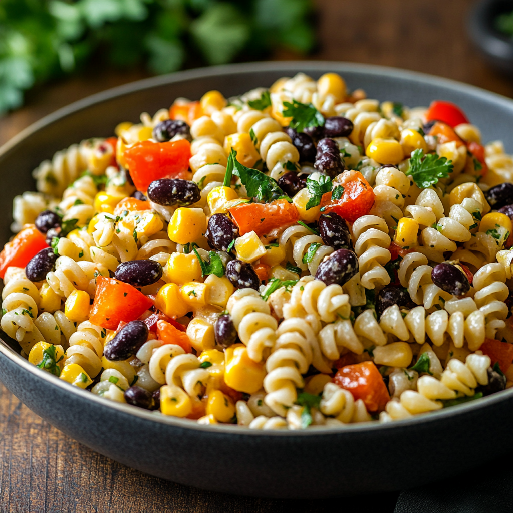 Roasted Corn & Black Bean Pasta Salad