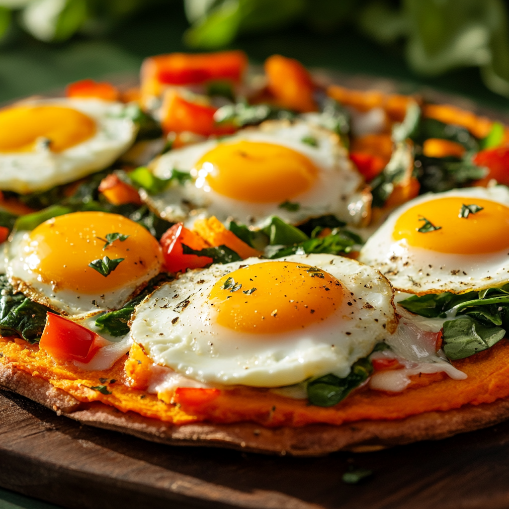 Sweet Potato Crust Breakfast Pizza