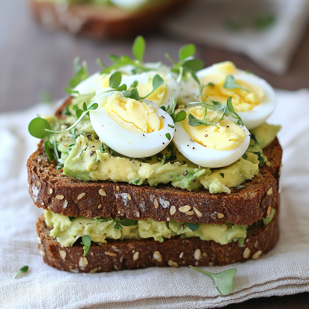 Avocado Egg Salad on Whole Grain Toast