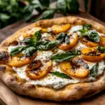 Grilled Peach and Burrata Pizza 3 Grilled Peach and Burrata Pizza