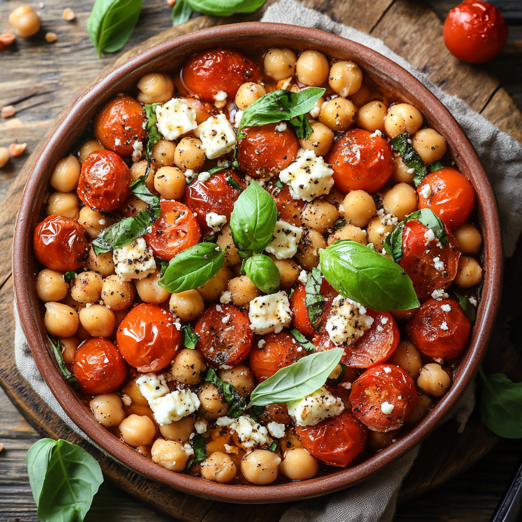 Baked Feta and Tomato Chickpeas