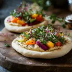 Hummus and Veggie Pita Pizza 3 Hummus and Veggie Pita Pizza