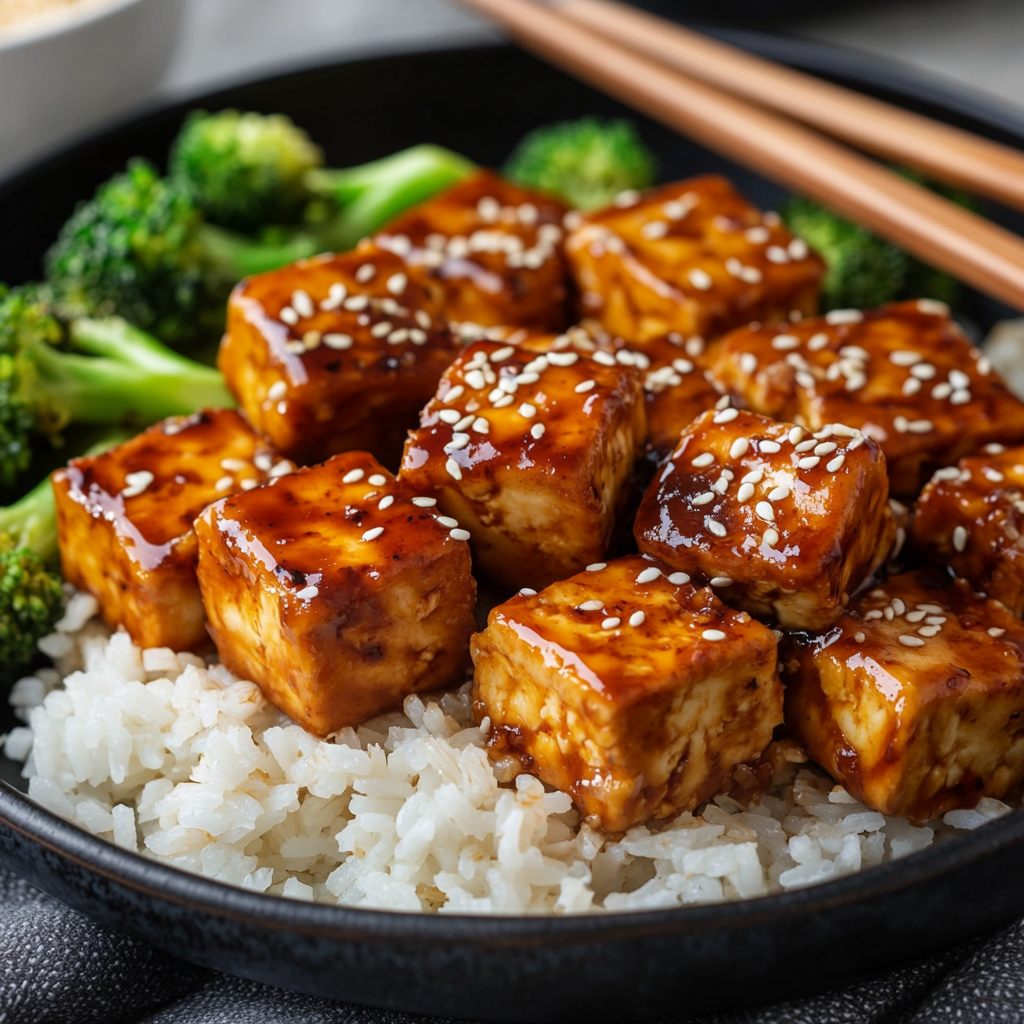 Crispy Tofu with Spicy Peanut Sauce