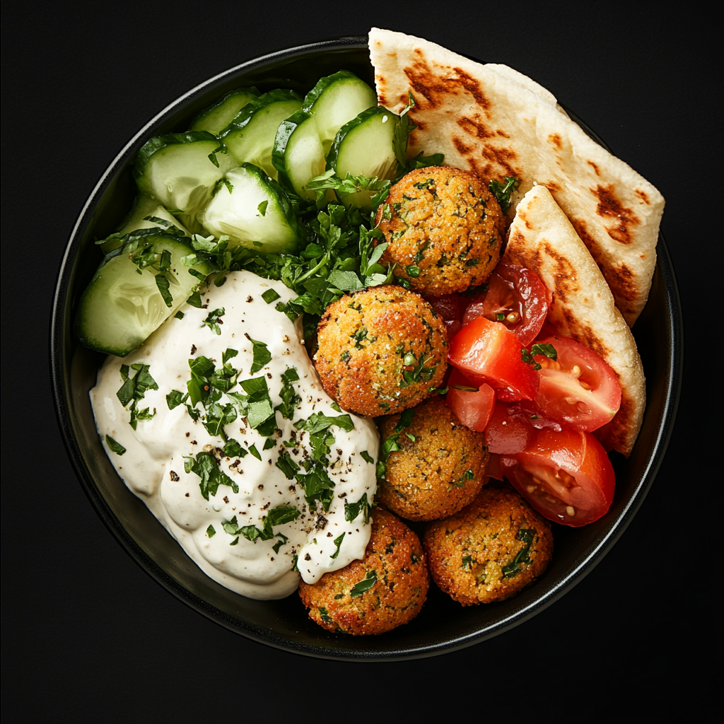 Oven-Baked Falafel with Tahini Sauce