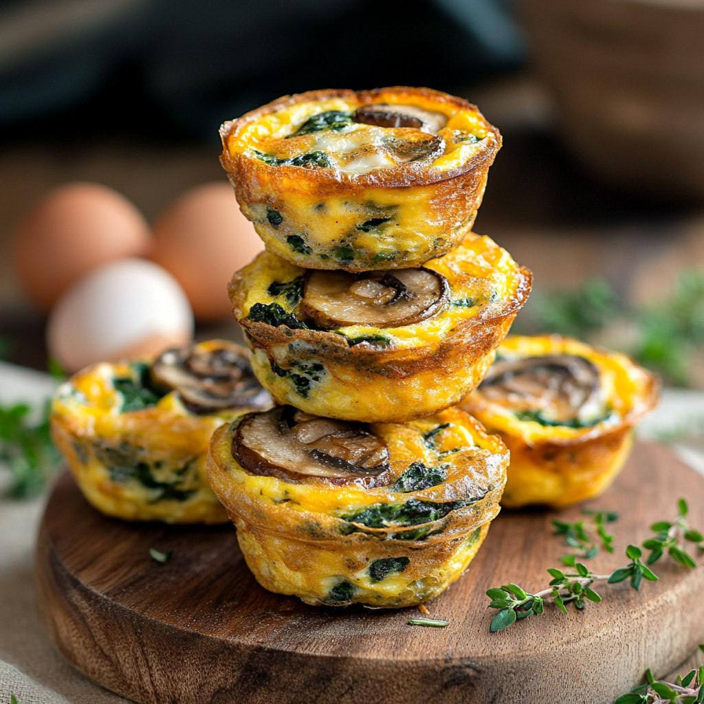 Spinach Mushroom Egg Muffins