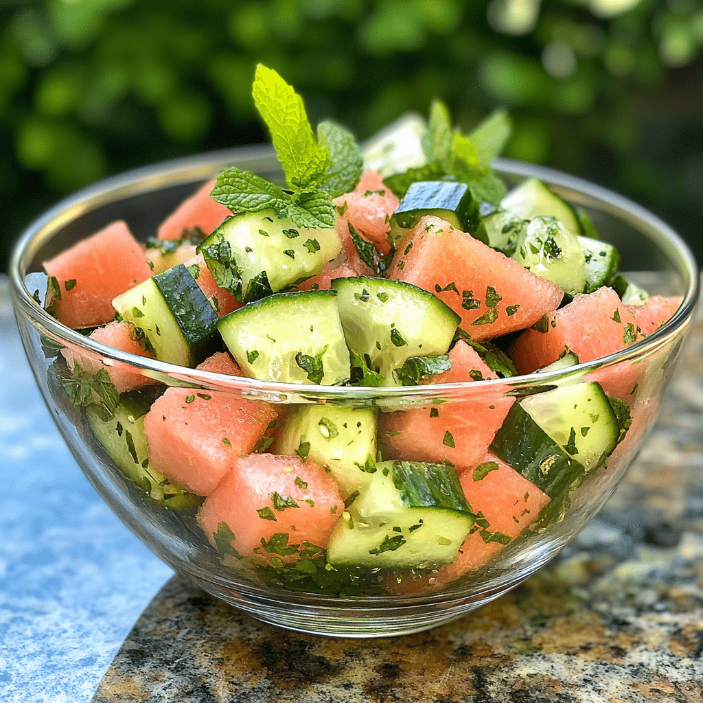 Cucumber Watermelon Party Salad