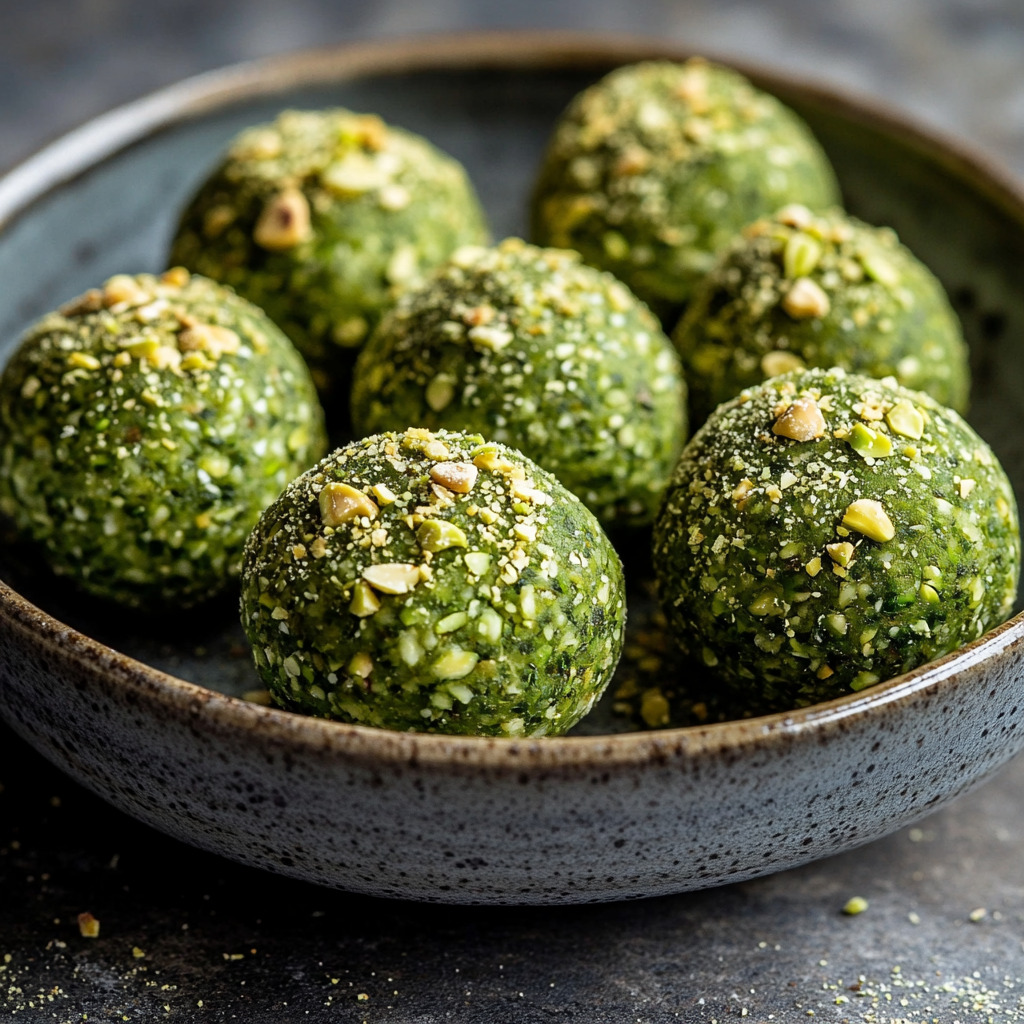 Matcha Pistachio Bliss Balls