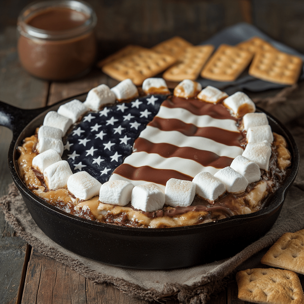 American Flag S’Mores Dip