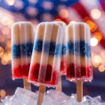 Red, White, and Blue Patriotic Fruit Popsicles